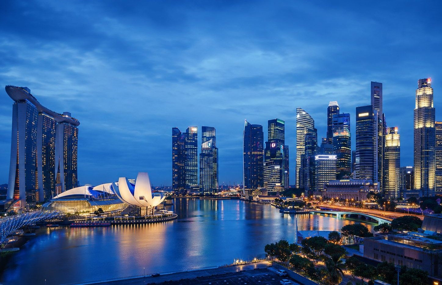 Singapore skyline at dusk, home to our regional headquarters