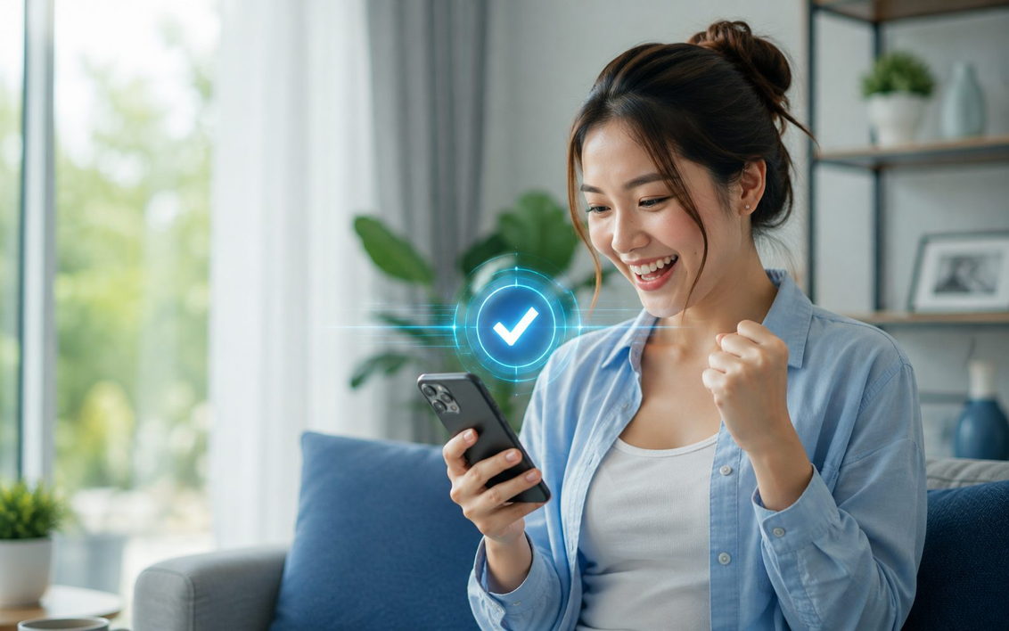 The Neobank, Reimagined: a young customer onboarding on a phone